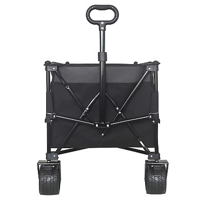 Trikiousd 51" Heavy-Duty Folding Wagon with All-Terrain Wheels