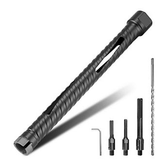 1-Inch Diamond Core Drill Bit for Concrete, 9.5-Inch Depth with Adapters