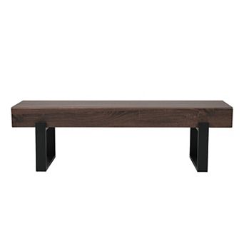 Trikiousd 59" Farmhouse Dining Bench, Industrial Entryway and Bedroom Bench