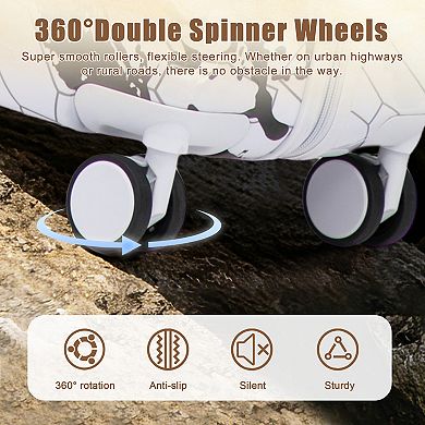 Trikiousd 28 Inch PC Spinner Suitcase Large Capacity Carry On Luggage with Combination Lock