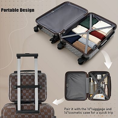 Trikiousd 5-Piece Hardside Luggage Set with TSA Lock, ABS Spinner Suitcases with Adjustable Handle