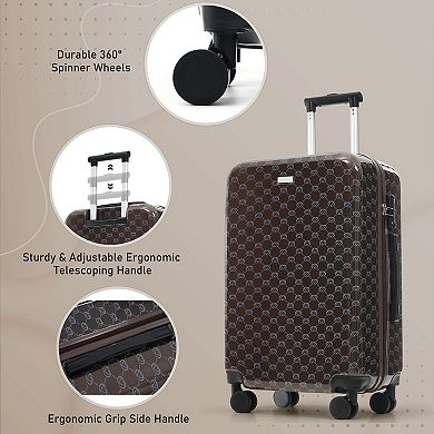 Trikiousd 5-Piece Hardside Luggage Set with TSA Lock, ABS Spinner Suitcases with Adjustable Handle