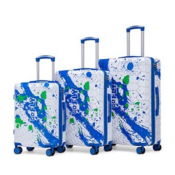 Trikiousd 3 pc PC Spinner Luggage Set 20/24/28 Inch Carry On Suitcase with Combination Lock