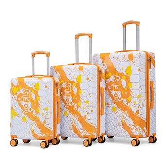 Trikiousd 3 pc PC Spinner Luggage Set 20/24/28 Inch Carry On Suitcase with Combination Lock
