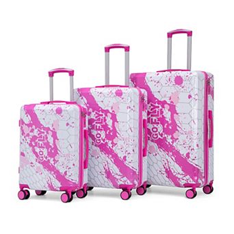 Trikiousd 3 pc PC Spinner Luggage Set 20/24/28 Inch Carry On Suitcase with Combination Lock