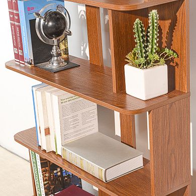 Trikiousd 5-Tier Open Bookcase Storage Shelf for Living Room and Home Office
