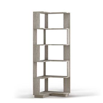 Trikiousd 6 tier L-Shaped Corner Bookcase with Anti-Tip Design
