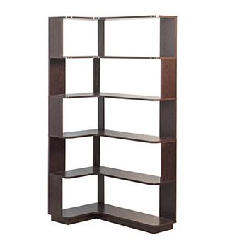 Trikiousd 5 tier L-Shaped Corner Bookcase with Anti-Tip Design