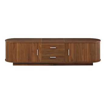Trikiousd 70.8" TV Stand with Drawers and Hidden Sliding Storage