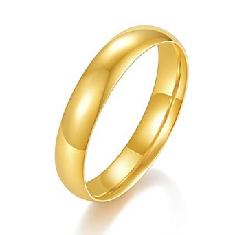 Golden Band Ring for Women Men