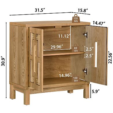 Carved Buffet Storage Cabinet Sideboard Accent Cabinet