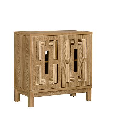 Carved Buffet Storage Cabinet Sideboard Accent Cabinet