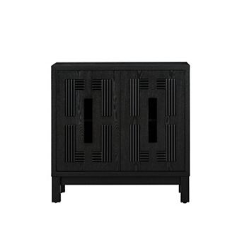Carved Buffet Storage Cabinet Sideboard Accent Cabinet