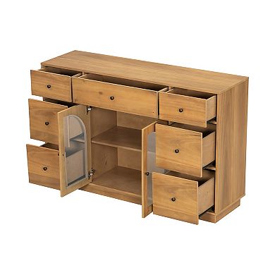 Trikiousd 7 Drawers Sideboard Buffet Cabinet Storage Cabinet