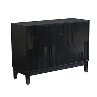 Trikiousd 44.3" Mid Century Modern Buffet Cabinet with Storage and Adjustable Shelves