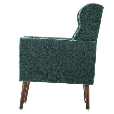 Trikiousd Modern Upholstered Accent Chair with Pillow, Comfy Lounge Armchair