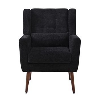 Trikiousd Modern Upholstered Accent Chair with Pillow, Comfy Lounge Armchair