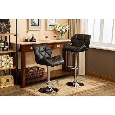 Trikiousd Adjustable Swivel Hydraulic Bar Stools Set of 2