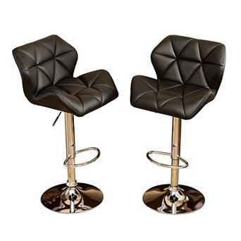 Trikiousd Adjustable Swivel Hydraulic Bar Stools Set of 2