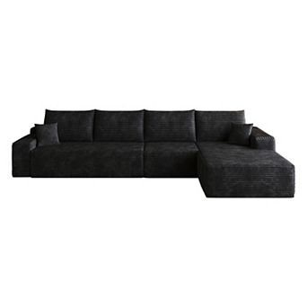 Trikiousd 135" Cloud Sectional Sofa with Chaise Modular Deep Seat Couch