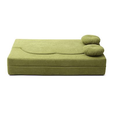 Trikiousd 2-in-1 Loveseat Sleeper with Pillow Convertible Folding Sofa