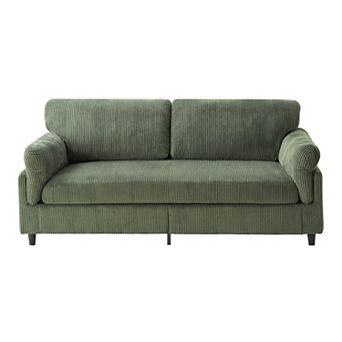 Trikiousd 82.6" Corduroy Wood Frame Loveseat Sofa