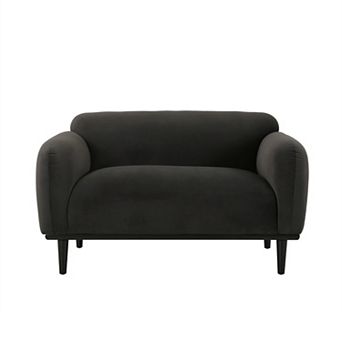 Trikiousd 50" Modern Upholstered Loveseat Sofa 2-Seater Couch with Rubber Wood Legs