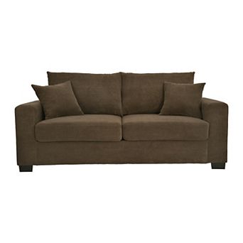 Trikiousd 69" Upholstered Loveseat Sofa with Throw Pillows