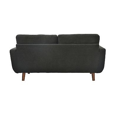 Trikiousd 65" Loveseat Sofa with Tufted Back and Solid Wood Legs