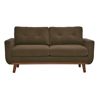 Trikiousd 65" Loveseat Sofa with Tufted Back and Solid Wood Legs