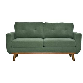 Trikiousd 65" Loveseat Sofa with Tufted Back and Solid Wood Legs