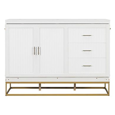 Pnronnc Space-Saving Platform Queen Size Bed Wooden Frame Foldable Murphy Bed with Drawers
