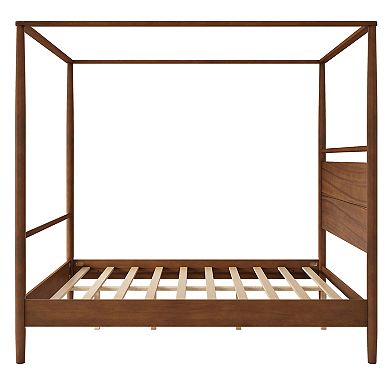 Pnronnc Bed Solid Wood Canopy Bed Frame Four Posters Bed Platform Bed, No Box Spring Needed