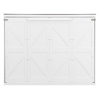 Pnronnc Folding Murphy Daybed Queen Size Cube Wall Cabinet Bed with USB