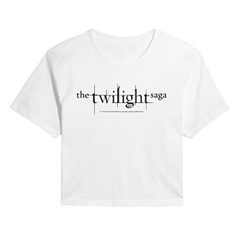 Juniors' The Twilight Saga Logo Cropped Tee