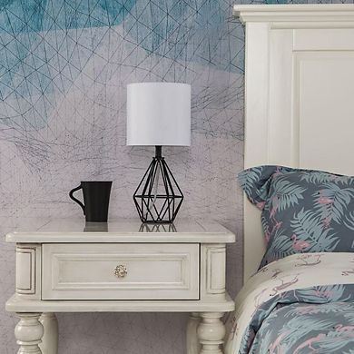 Geometric Table Lamp Fabric Shade