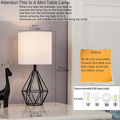 Geometric Table Lamp Fabric Shade