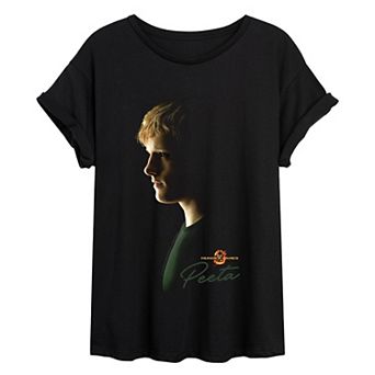 Juniors' The Hunger Games Peeta Portrait Oversized Tee