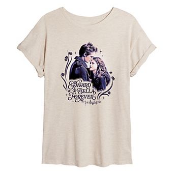 Juniors' The Twilight Saga "Edward & Bella Forever" Oversized Tee
