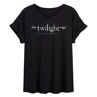 Juniors' The Twilight Saga Logo Oversized Tee