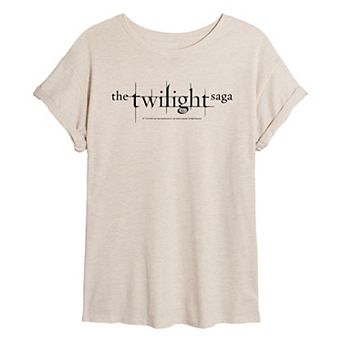 Juniors' The Twilight Saga Logo Oversized Tee