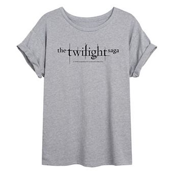 Juniors' The Twilight Saga Logo Oversized Tee