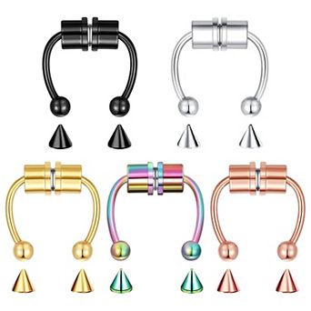 Clip On Nose and Lip Ring Pack