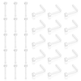 Clear Nose Ring Bioflex Set