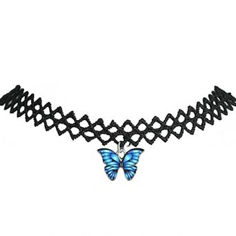 Boho Colorful Butterfly Charm Choker Necklace