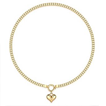 Chunky Gold Love Heart Necklace