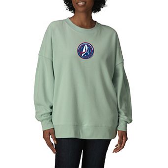Women's Star Trek Starfleet Command Oversized Fleece Crew Sweatshirt