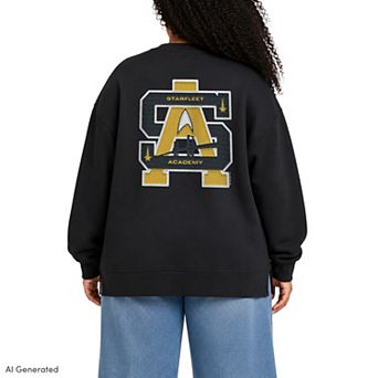 Plus Size Star Trek Starfleet Academy Oversized Fleece Crew Sweatshirt