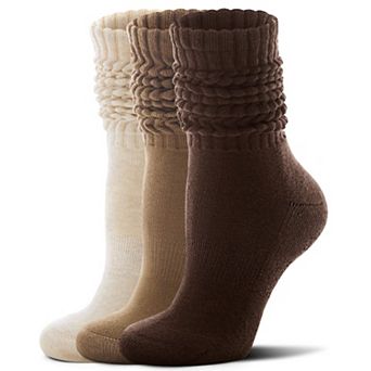 3 Pairs Soft Cotton Slouch Socks Casual Sporty Everyday Wear