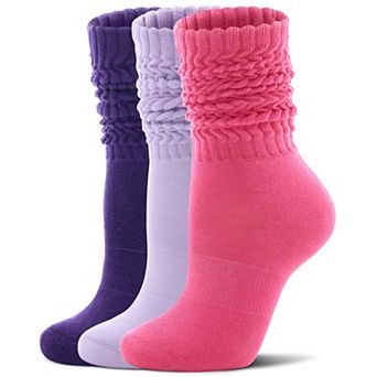 3 Pairs Soft Cotton Slouch Socks Casual Sporty Everyday Wear
